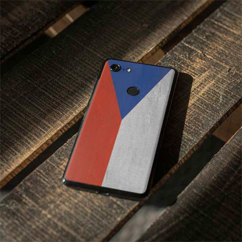 Czech Republic Flag Distressed Google Pixel 3 Skin